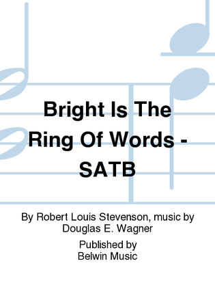 Book cover for Bright Is The Ring Of Words - SATB