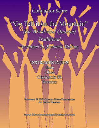 Book cover for Go Tell it on the Mountain (for Woodwind Quartet)