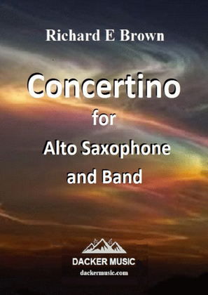 Book cover for Concertino for Alto Saxophone and Band
