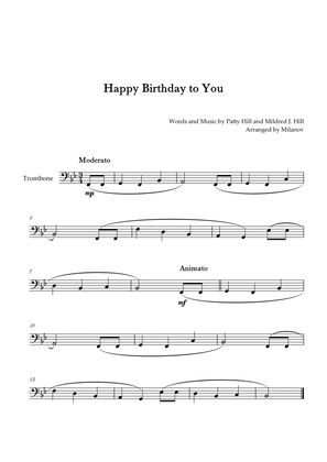 Book cover for Happy Birthday to You | Trombone | B-flat Major