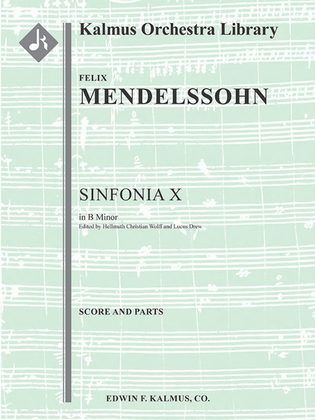 Book cover for Sinfonia No. 10: String Symphony in B minor