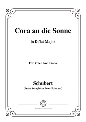 Schubert-Cora an die Sonne,in D flat Major,for Voice&Piano