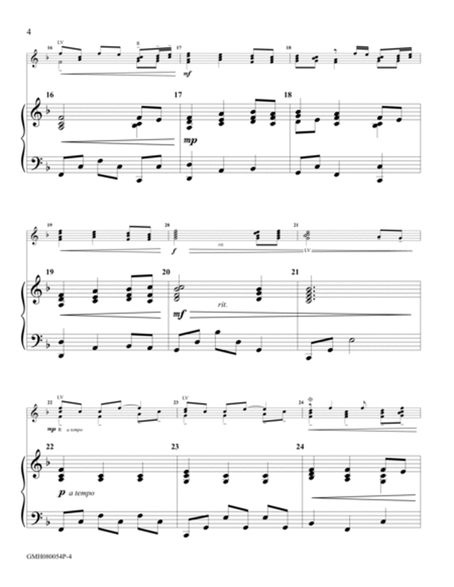 Come, Thou Fount of Every Blessing – piano accompaniment to 8 bell version image number null