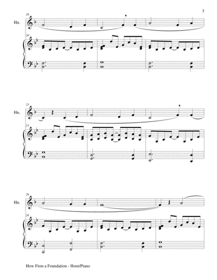 HOW FIRM A FOUNDATION (Horn/Piano and Horn Part) by Gary Lanier Brass Duet - Digital Sheet Music