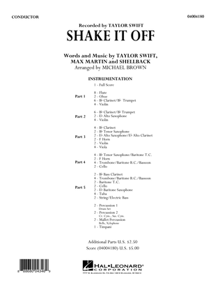 Book cover for Shake It Off - Conductor Score (Full Score)