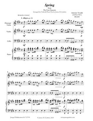 Vivaldi: The Four Seasons Complete for Violin & Piano Trio