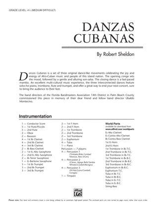 Book cover for Danzas Cubanas: Score