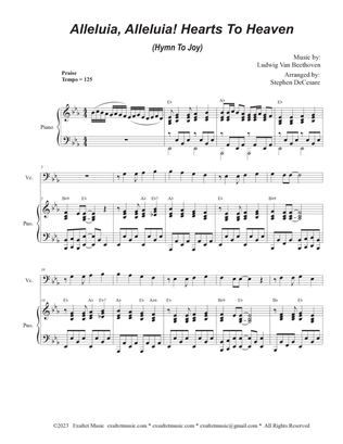 Book cover for Alleluia, Alleluia! Hearts To Heaven (Cello solo and Piano)