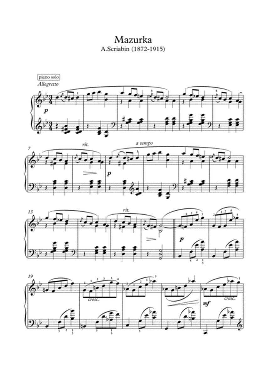 A mazurka by Alexander Scriabin image number null