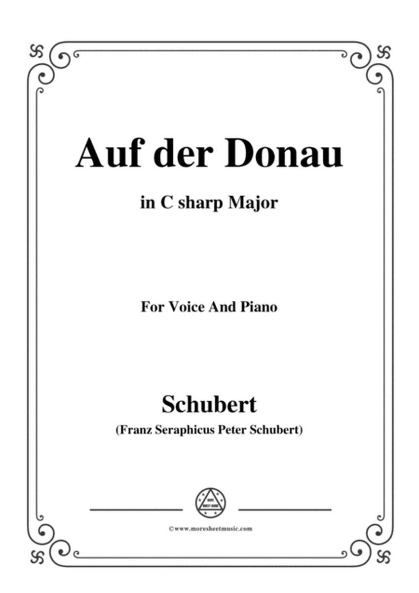 Schubert-Auf der Donau,in C sharp Major,Op.21,No.1,for Voice and Piano image number null
