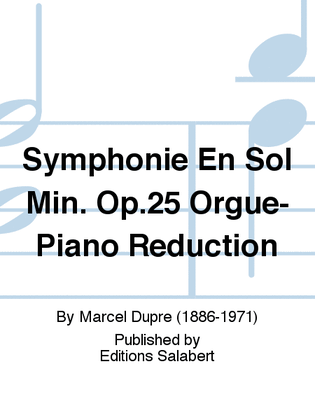 Book cover for Symphonie En Sol Min. Op.25 Orgue-Piano Reduction
