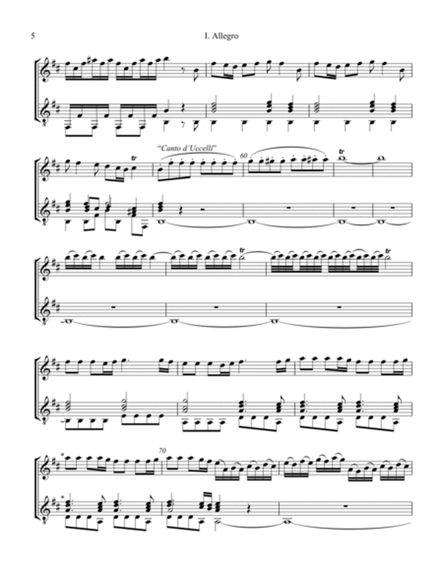 Allegro (i) from La Primavera (Spring) RV. 269 for flute (violin) and guitar image number null