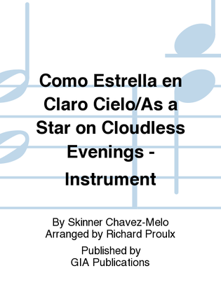 Book cover for Como Estrella en Claro Cielo / As a Star on Cloudless Evenings - Instrument edition