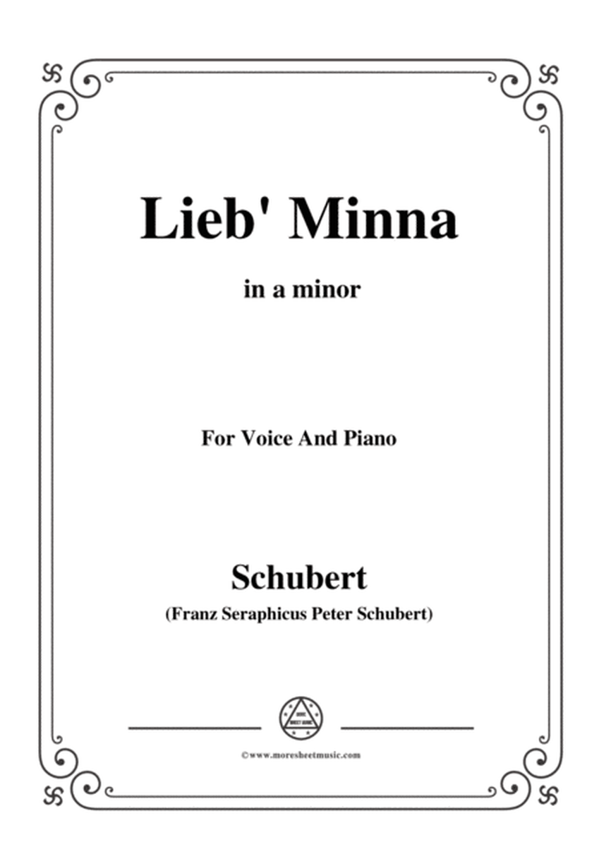 Schubert-Lieb Minna(Darling Minna),D.222,in a minor,for Voice&Piano image number null