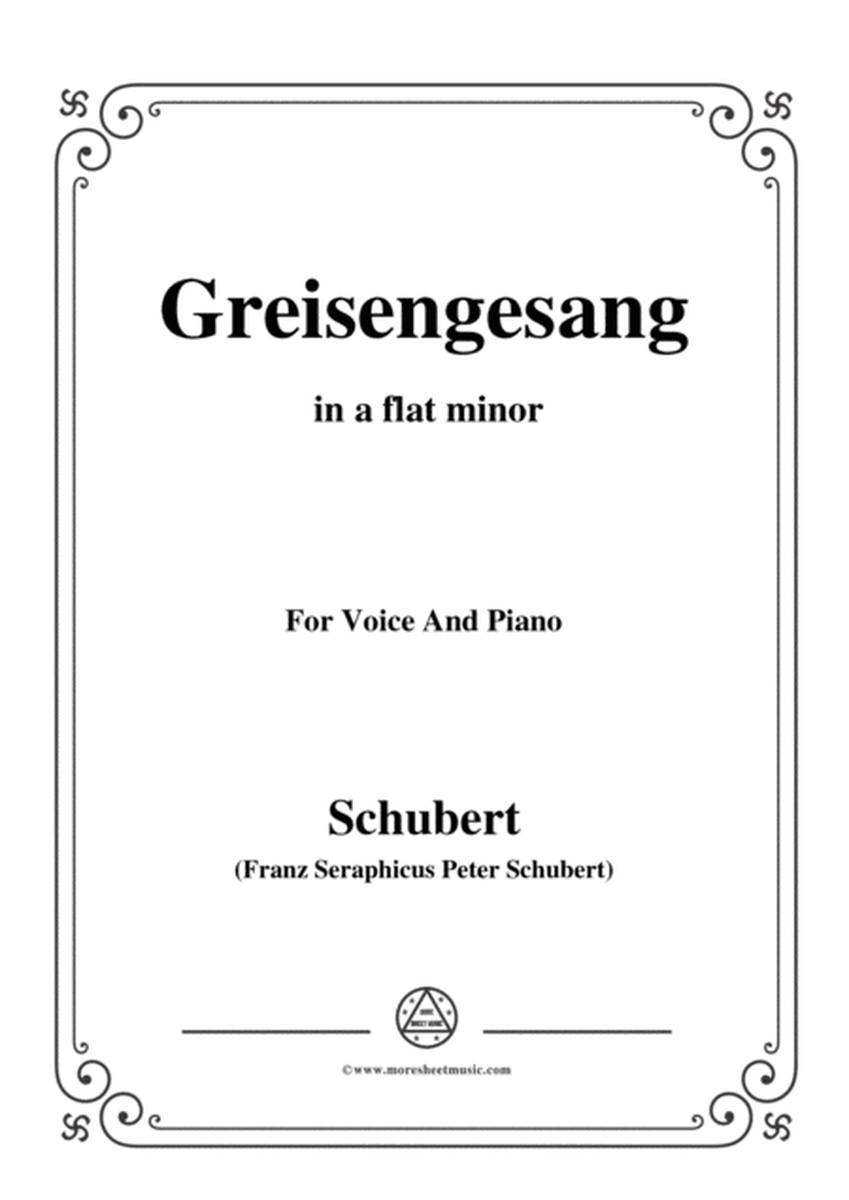 Schubert-Greisengesang,in a flat minor,Op.60,No.1,for Voice and Piano image number null