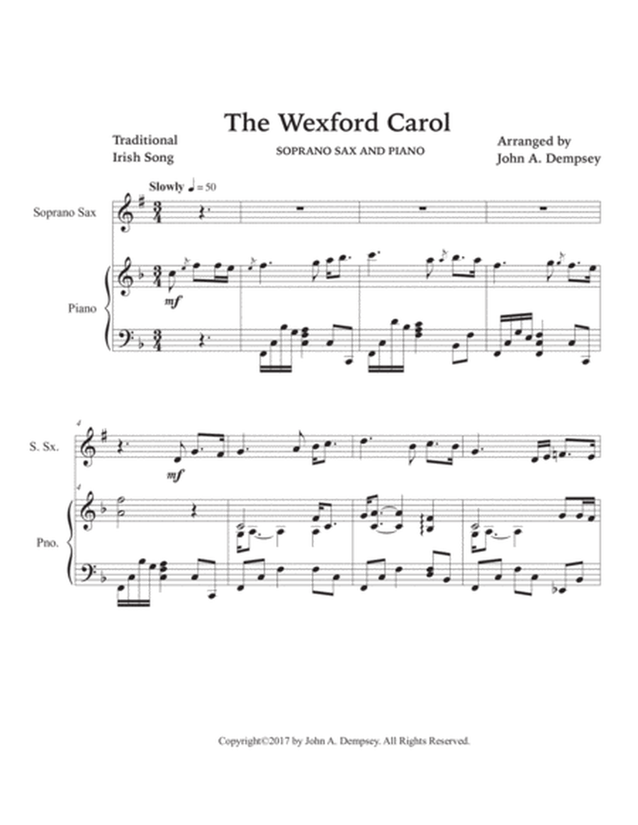 The Wexford Carol (Soprano Sax and Piano) image number null