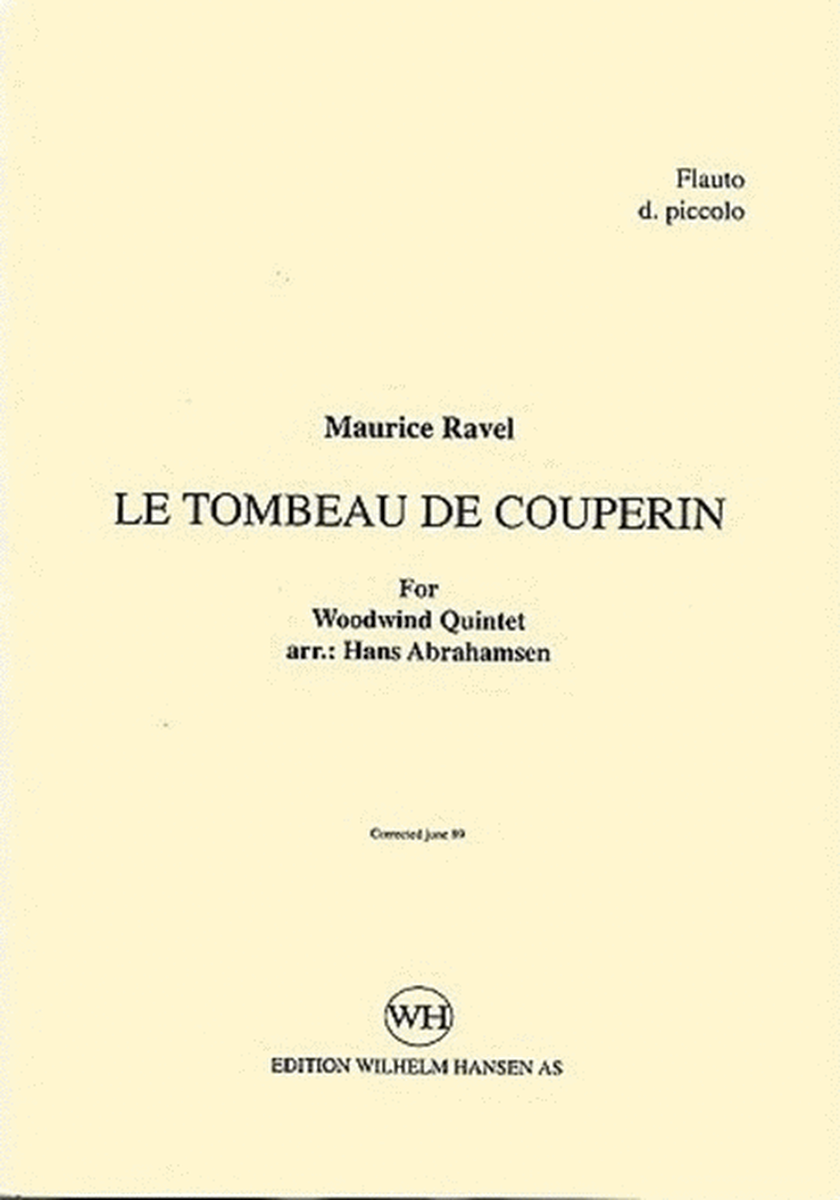 Tombeau De Couperin Wind Quintet Parts