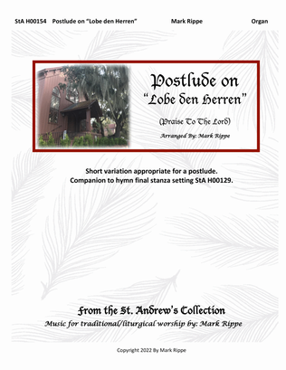 Book cover for Postlude on "Lobe den Herren" (Praise To The Lord) StA OV00154