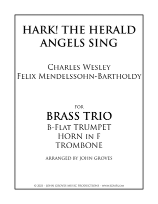 Book cover for Hark! The Herald Angels Sing - Trumpet, Horn, Trombone (Brass Trio)