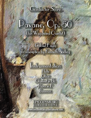 Book cover for Faure - Pavane, Op. 50 (for Woodwind Quintet)