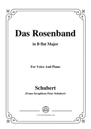 Book cover for Schubert-Das Rosenband(The Rosy Ribbon),D.280,in B flat Major,for Voice&Piano