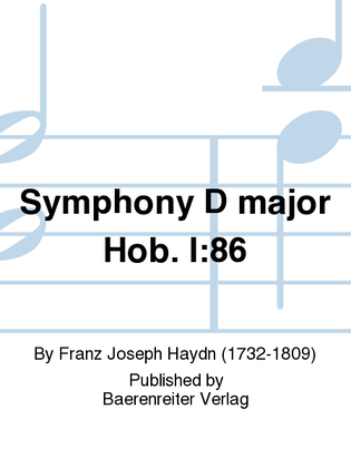 Book cover for Symphony in D major Hob. I:86