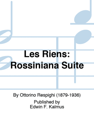 Book cover for Les Riens: Rossiniana Suite