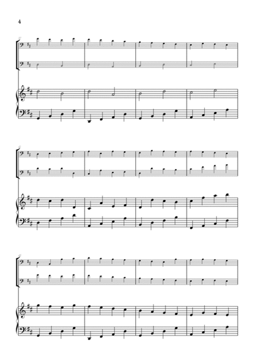 Pachelbel Canon in D • cello duet sheet music w/ piano accompaniment image number null