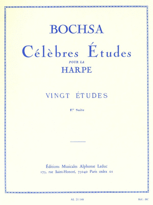 Book cover for Celebrated Studies For Harp (suite 1)