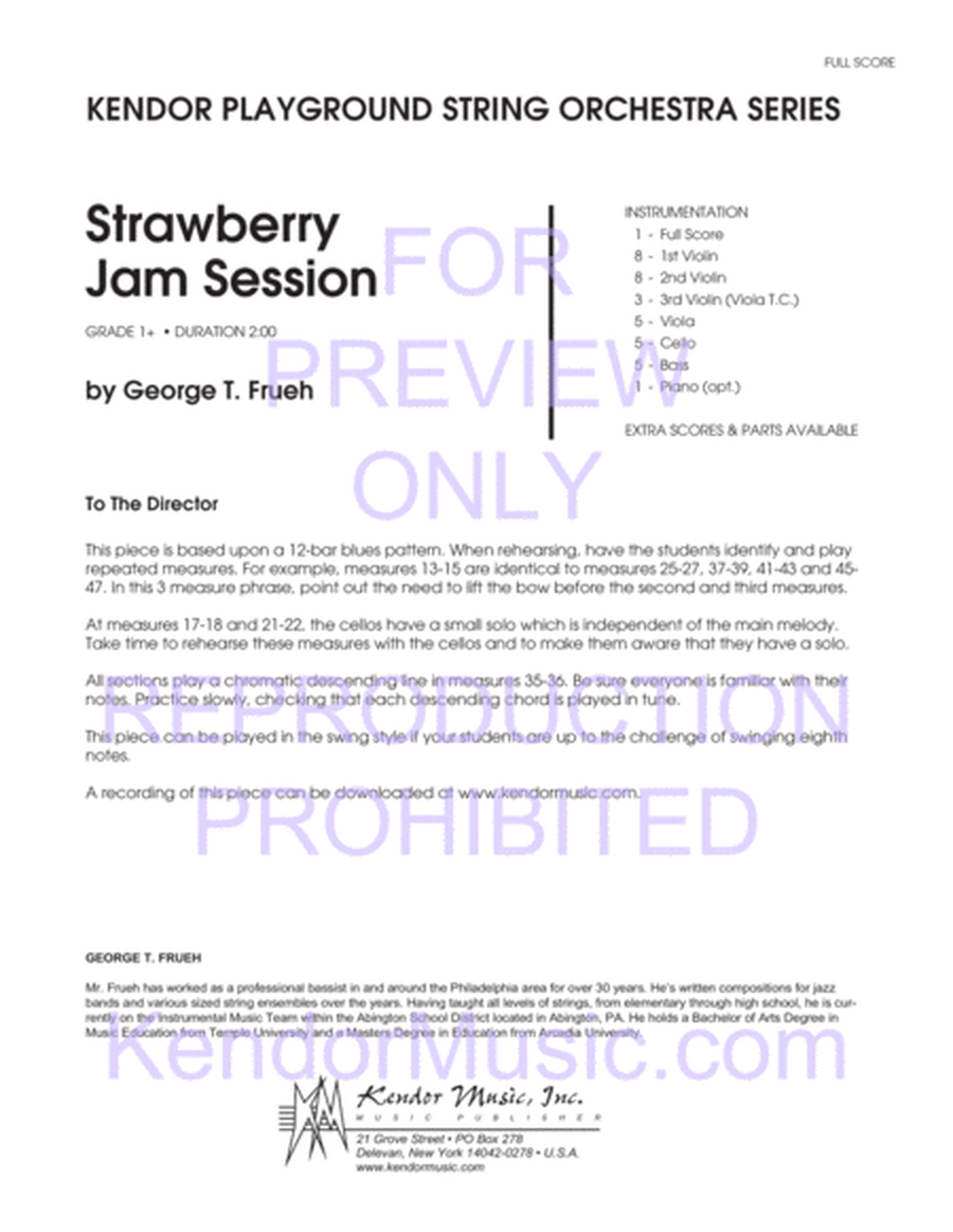 Strawberry Jam Session (Full Score)