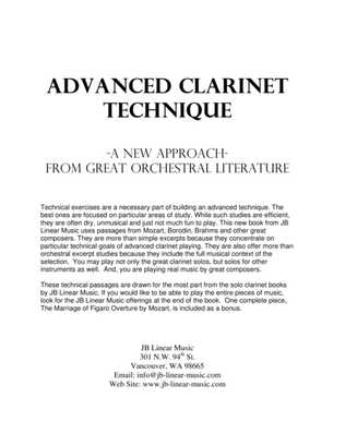 Advanced Clarinet Technique