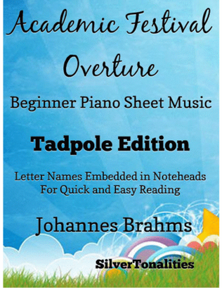 Book cover for Academic Festival Overture Beginner Piano Sheet Music 2nd Edition