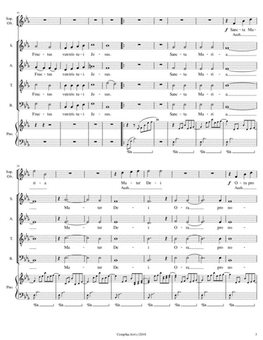 Ave Maria M. Fabian (SATB + Piano)