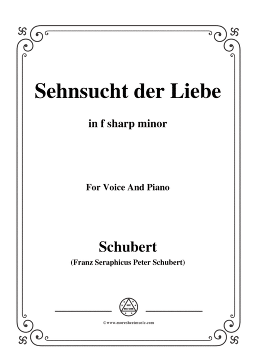 Schubert-Sehnsucht der Liebe(Love's Yearning), D.180,in f sharp minor,for Voice&Piano image number null