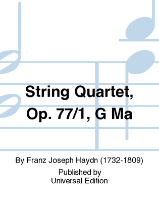 Book cover for String Quartet, Op. 77/1, G Ma