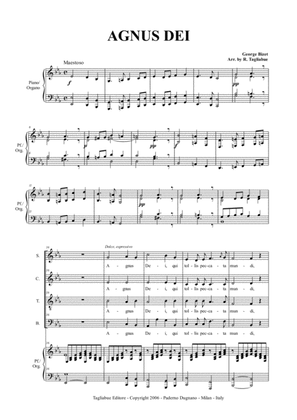 Book cover for AGNUS DEI - G. Bizet - Arr. for SATB Choir and Organ/Piano