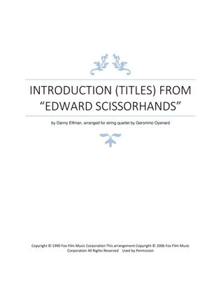 Book cover for Edward Scissorhands Introduction (titles)