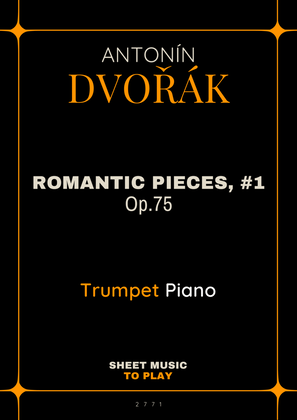 Book cover for Romantic Pieces, Op.75 (1st mov.) - Bb Trumpet and Piano (Full Score and Parts)