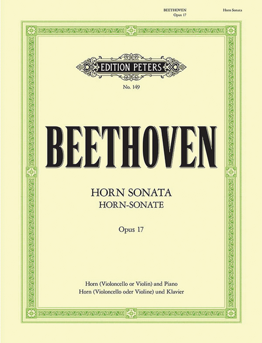 Horn Sonata in F Op. 17 (Edition for Horn/Cello/Violin and Piano)