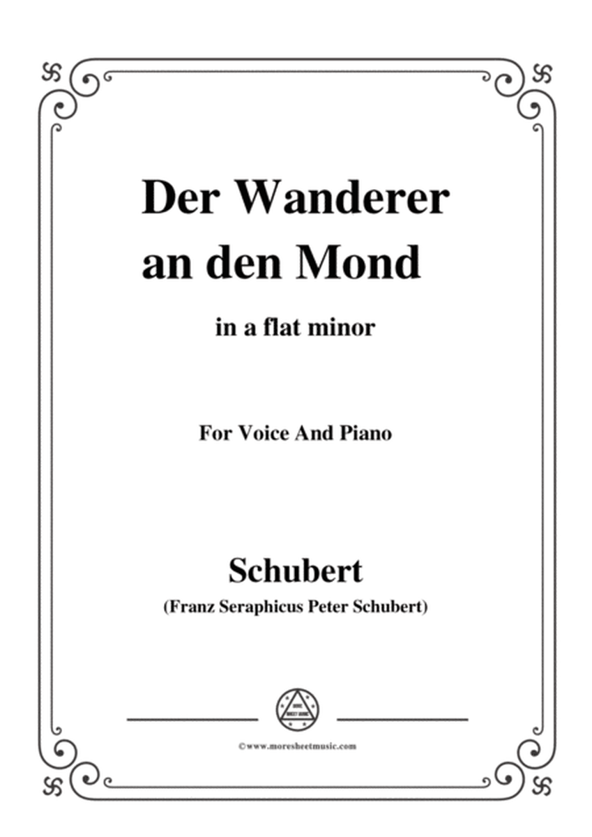Schubert-Der Wanderer an den Mond,Op.80,in a flat minor,for Voice&Piano image number null