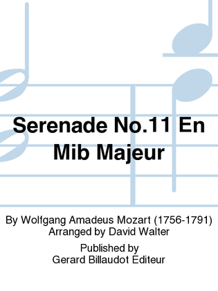 Book cover for Serenade No. 11 En Mib Majeur