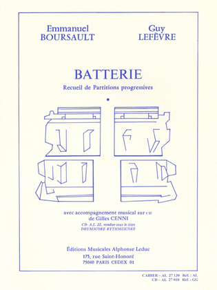 Book cover for Boursault Lefevre Batterie Drums Book