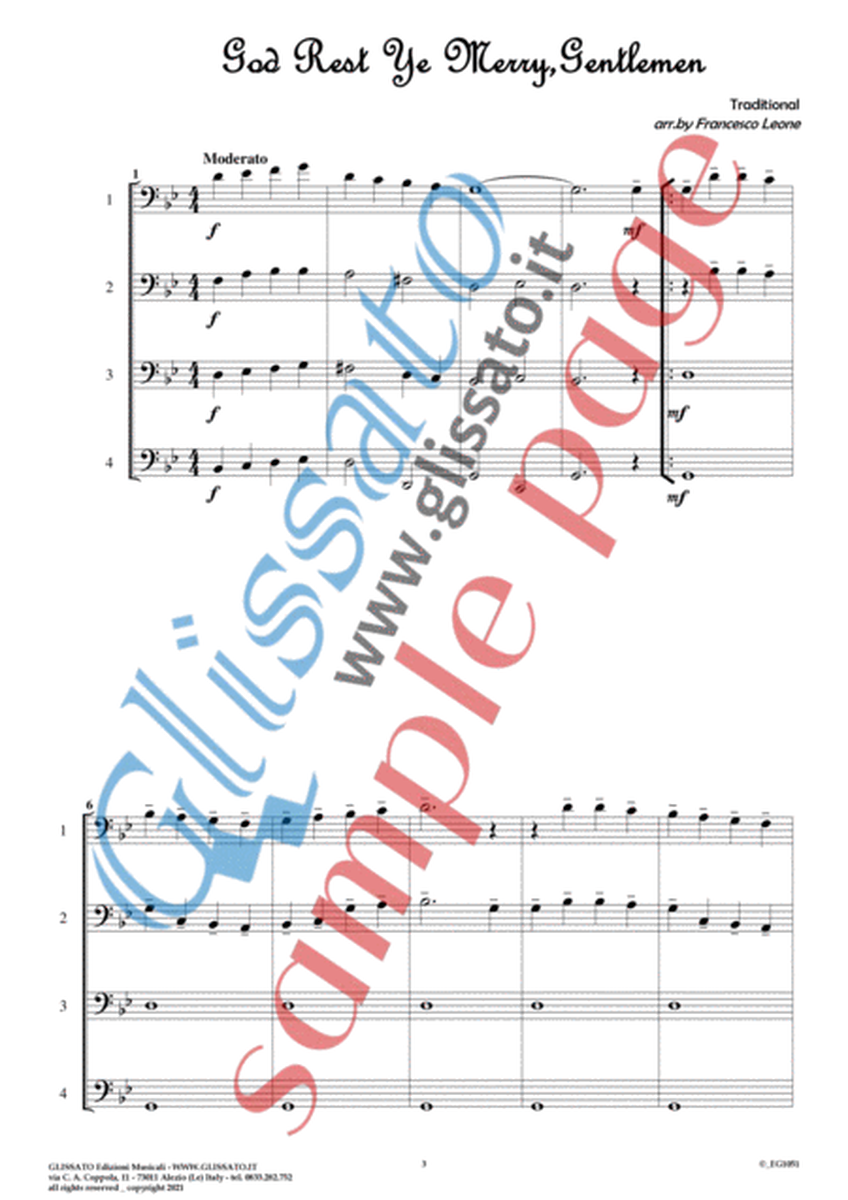 10 easy Christmas Tunes for Cello Quartet (score) image number null