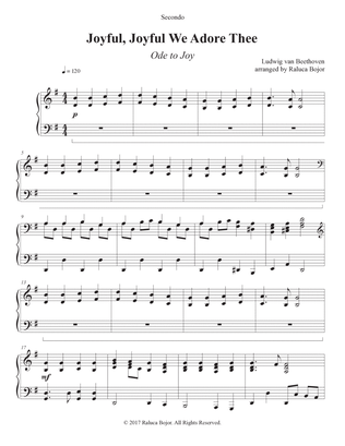 Ode to Joy / Joyful Joyful We Adore Thee (Piano Duet)