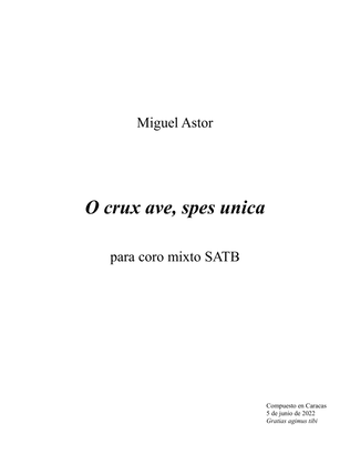 Book cover for O crux ave, spes unica