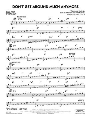 Don't Get Around Much Anymore - Bb Solo Sheet