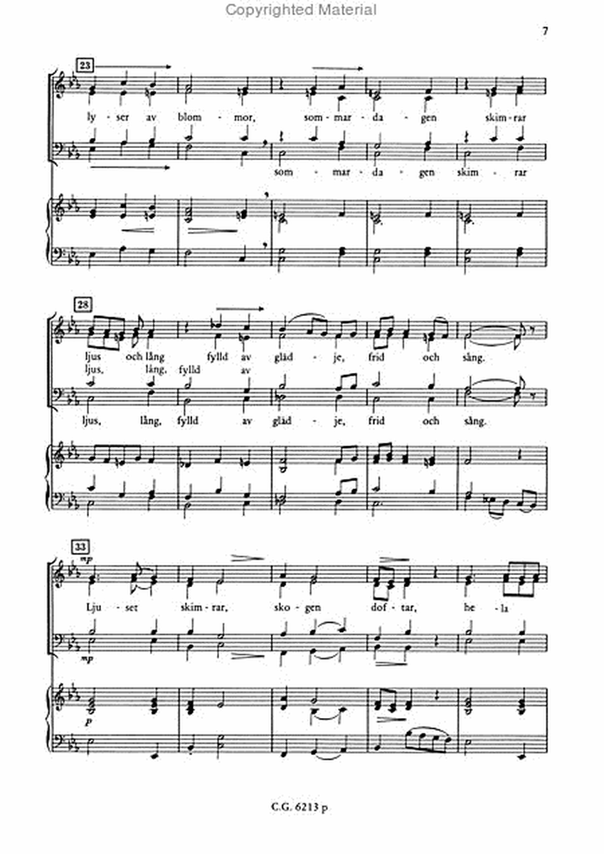 Tva sanger - Klaverutdrag/SATB