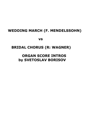 Book cover for WEDDING MARCH (F. MENDELSSOHN) vs BRIDAL CHORUS (R. WAGNER) CHURCH ORGAN INTROS