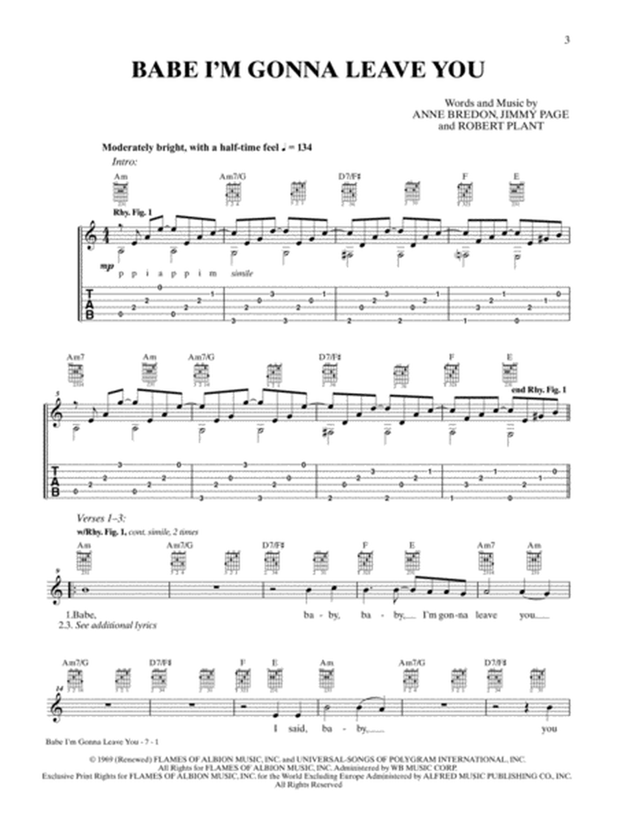 Ultimate Easy Guitar Play-Along -- Led Zeppelin image number null