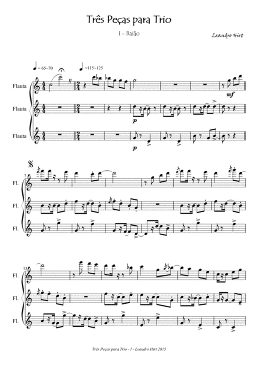 "Três Peças para Trio de Flautas - Baião, Adagio e A Fuga" image number null